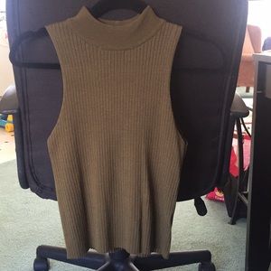 Ribbed Mock Neck Tank
